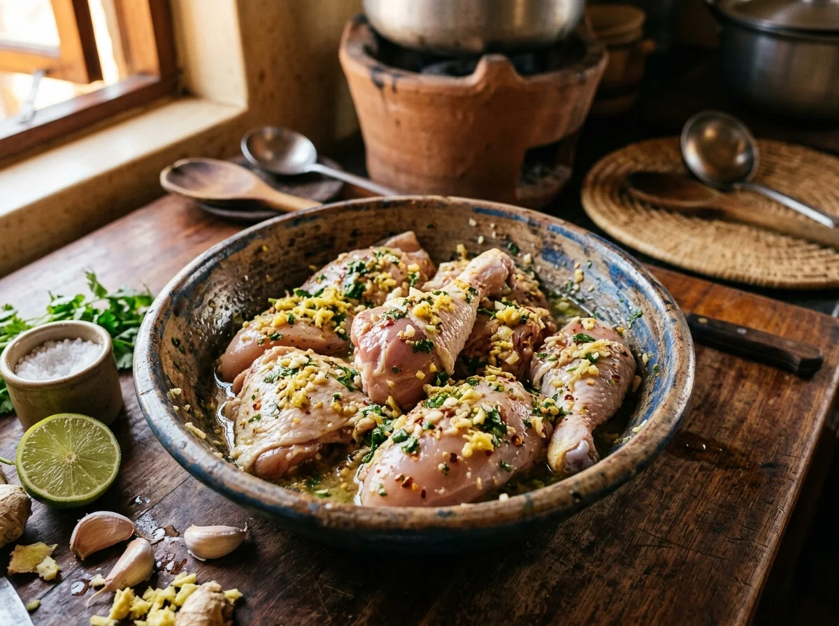 手順1: 鶏肉の下味つけ（15分）