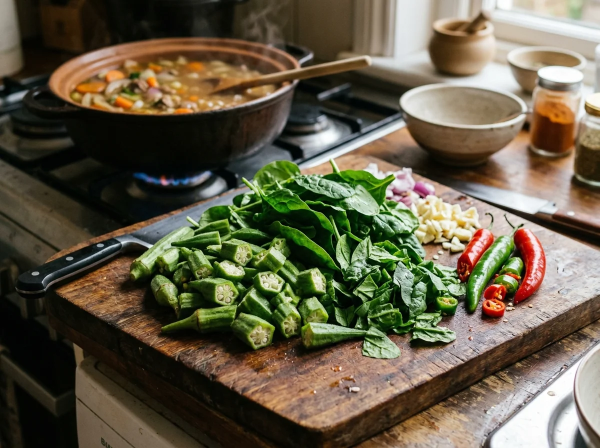 手順6: 野菜を加えて仕上げる（10分）