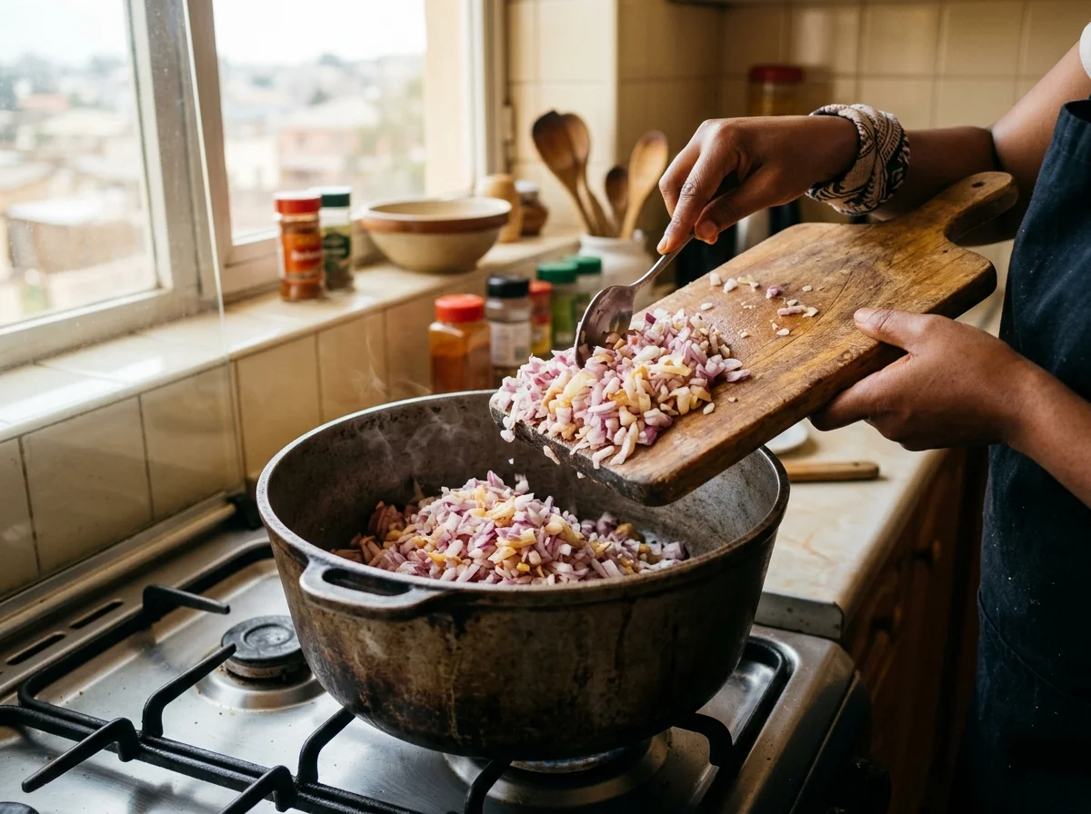 ズィグニ｜エリトリアのスパイシー牛肉シチューの調理工程。ここがズィグニ最大の特徴であり、タジンやヨーロッパのシチューとは根本
