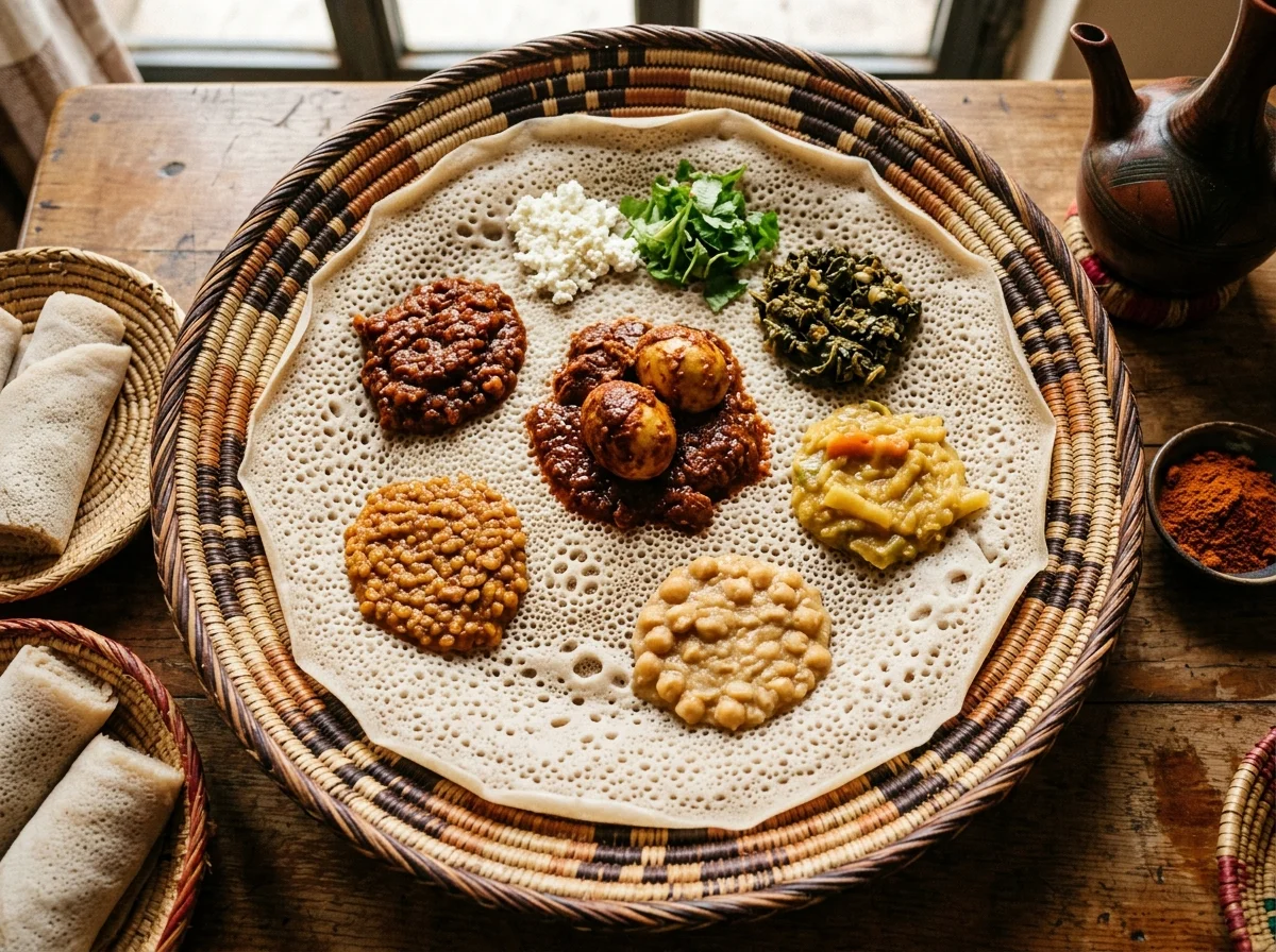 エチオピアのインジェラ