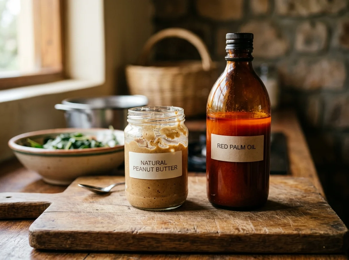 ピーナッツバターとパームオイル。イソンベの味の要となる二つの材料