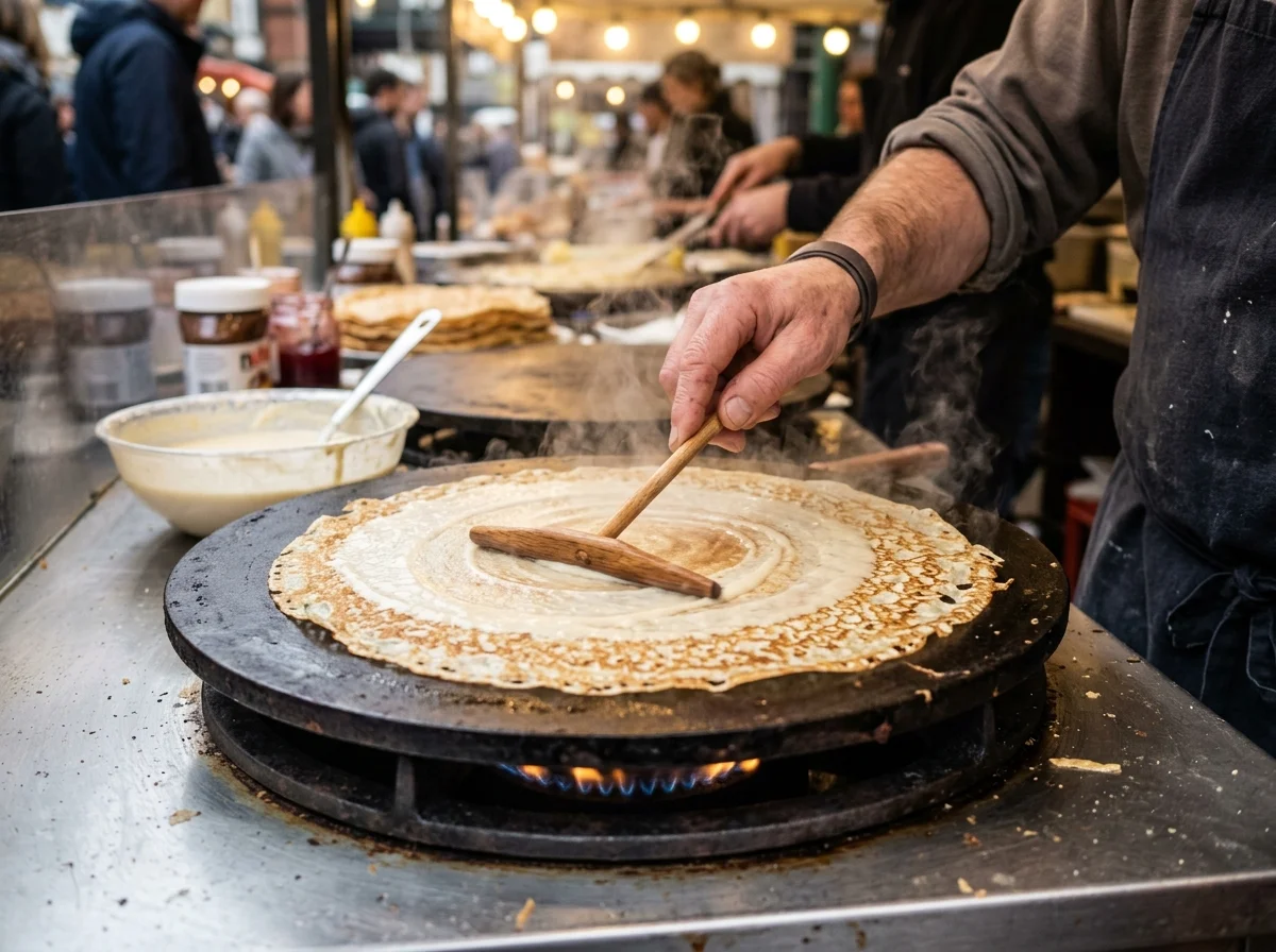 手順4: フライパンで薄く焼く(1枚あたり2〜3分)