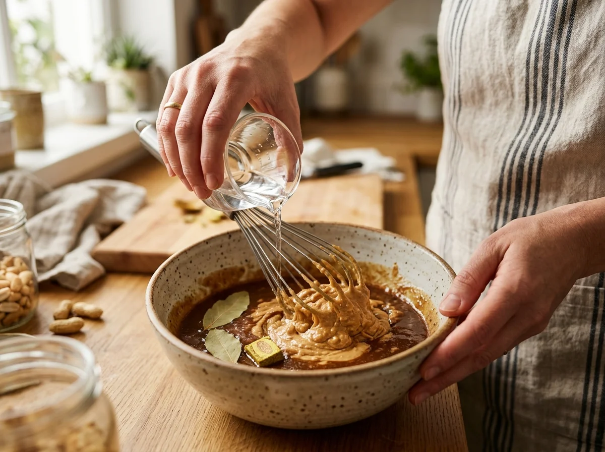 手順3: トマトペーストを加え、焦げないように混ぜながら2分炒める。ペーストの酸味が飛んで色が濃くなったらOK