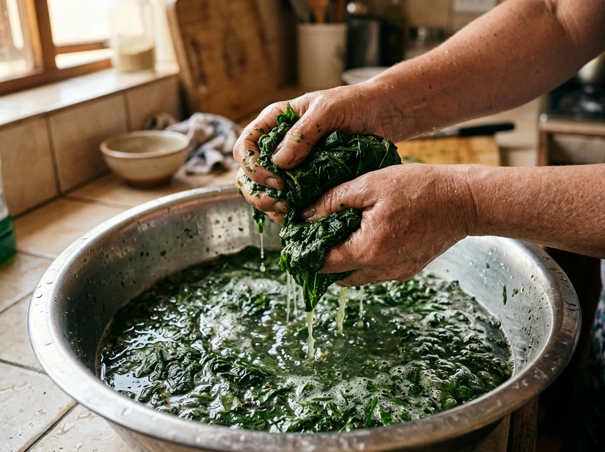 手順1: ビターリーフの苦味抜き（30分）