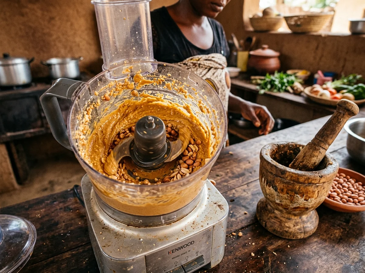 手順2: ピーナッツペーストの準備（10分）