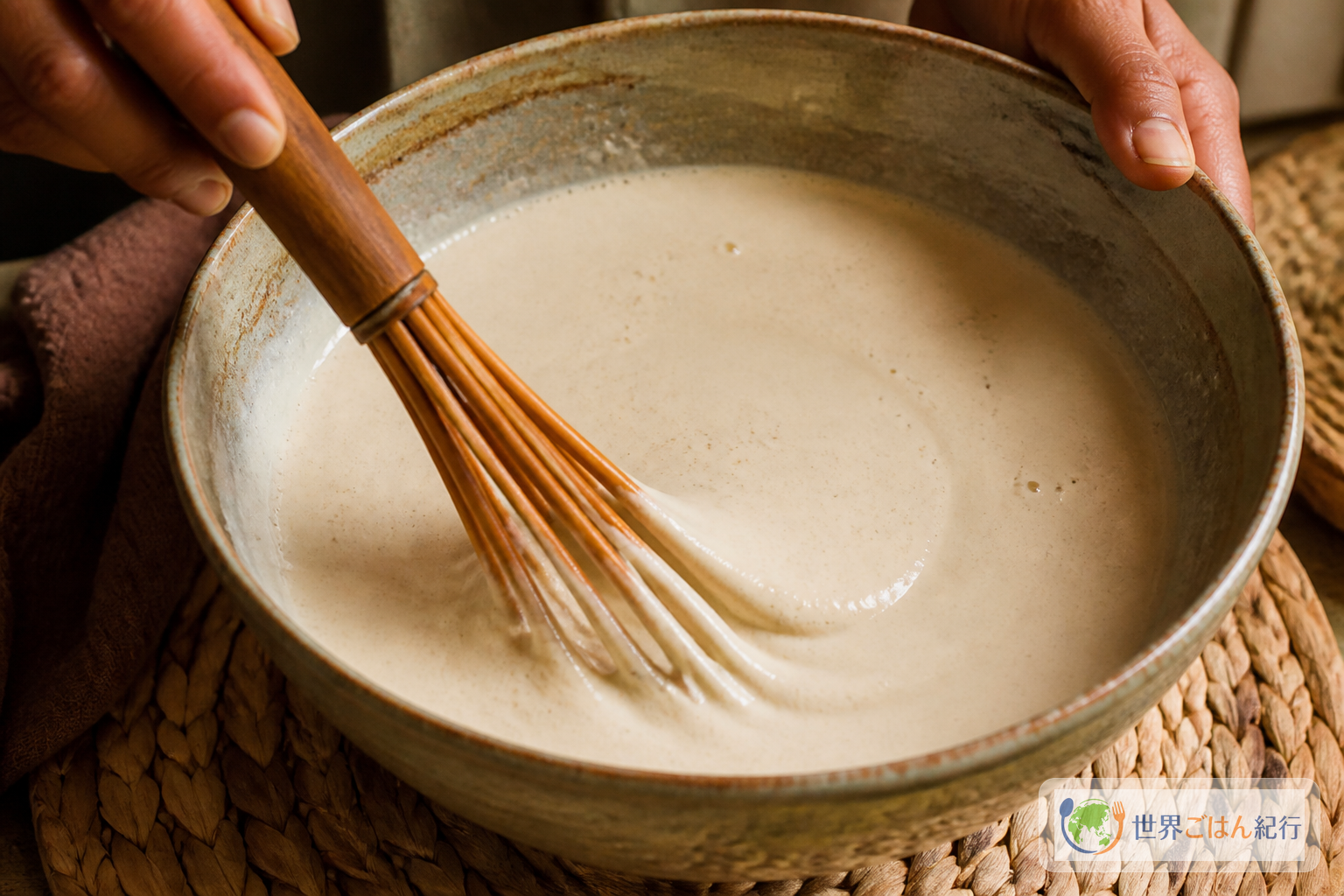 手順1: 粉の一部で発酵の土台を作る