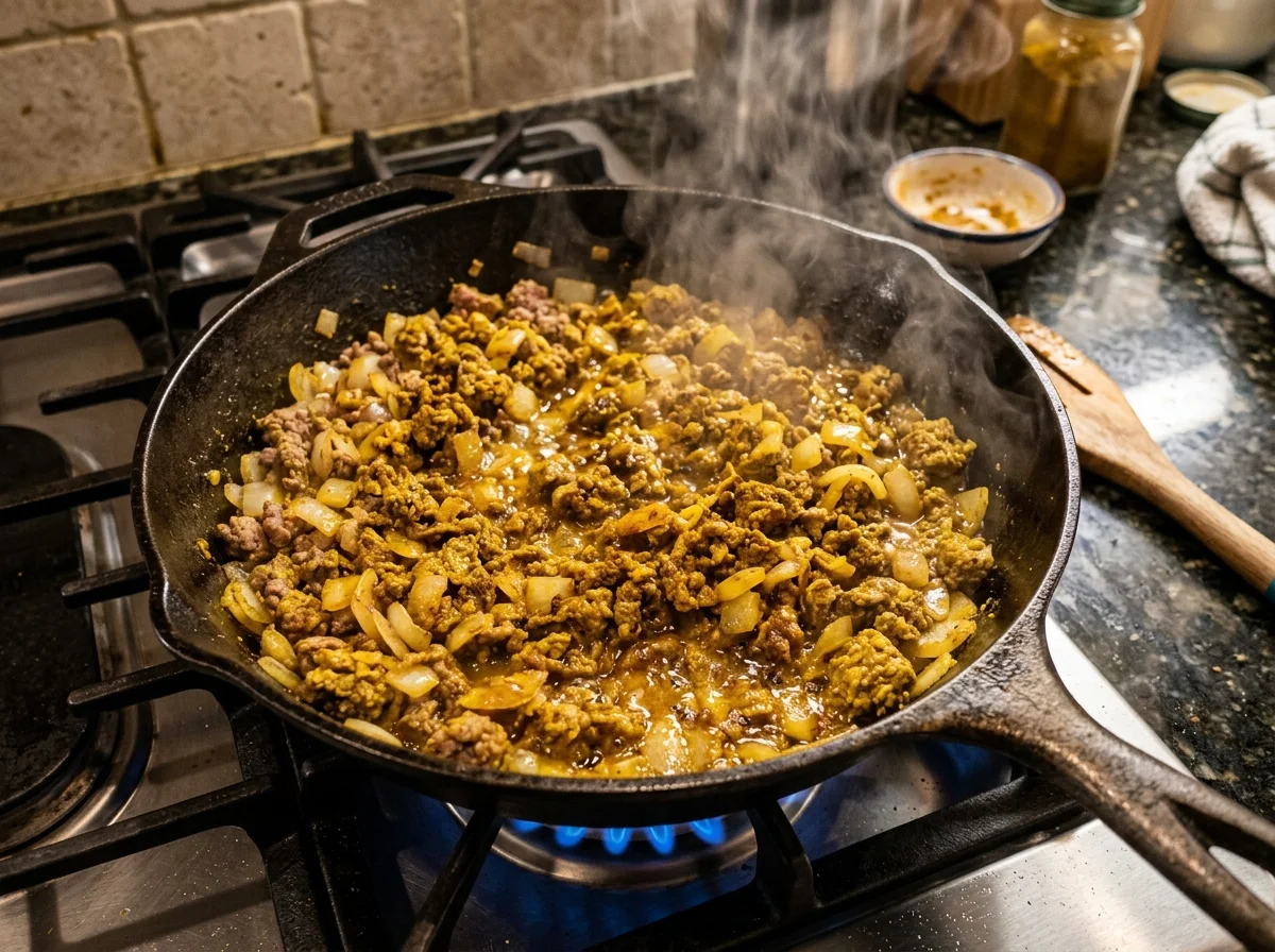 ボボティ｜南アフリカの国民食カレーミートローフの調理工程。1. 食パン1枚の耳を切り落とし、小さくちぎる 2. 牛乳100mlに浸し、5分ほど置いてふやかす