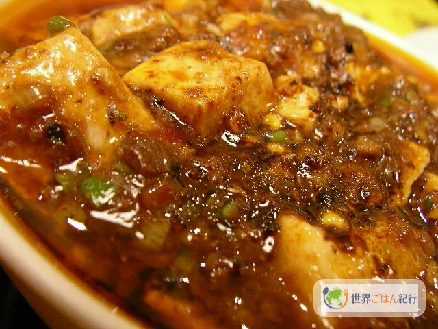 麻婆豆腐の近接写真