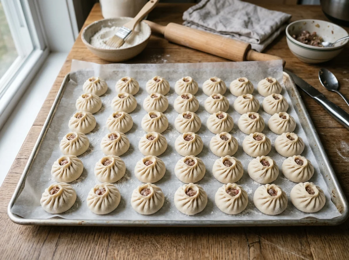 冷凍保存用にバットに並べたボーズ