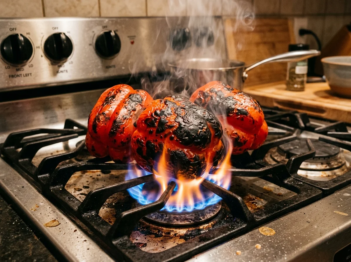 手順1: パプリカを焼く（15分）