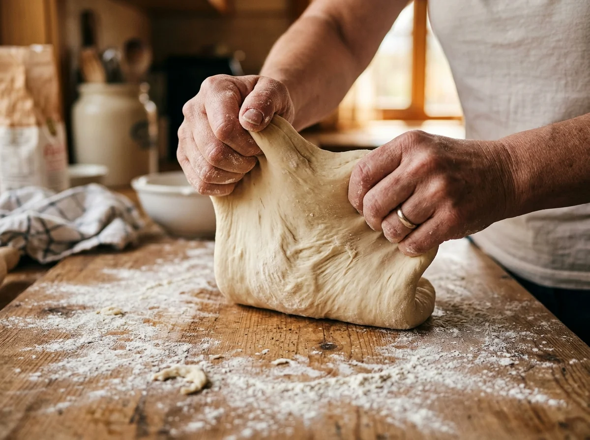 手順1: 生地をこねて休ませる(10分こね + 30分休憩)