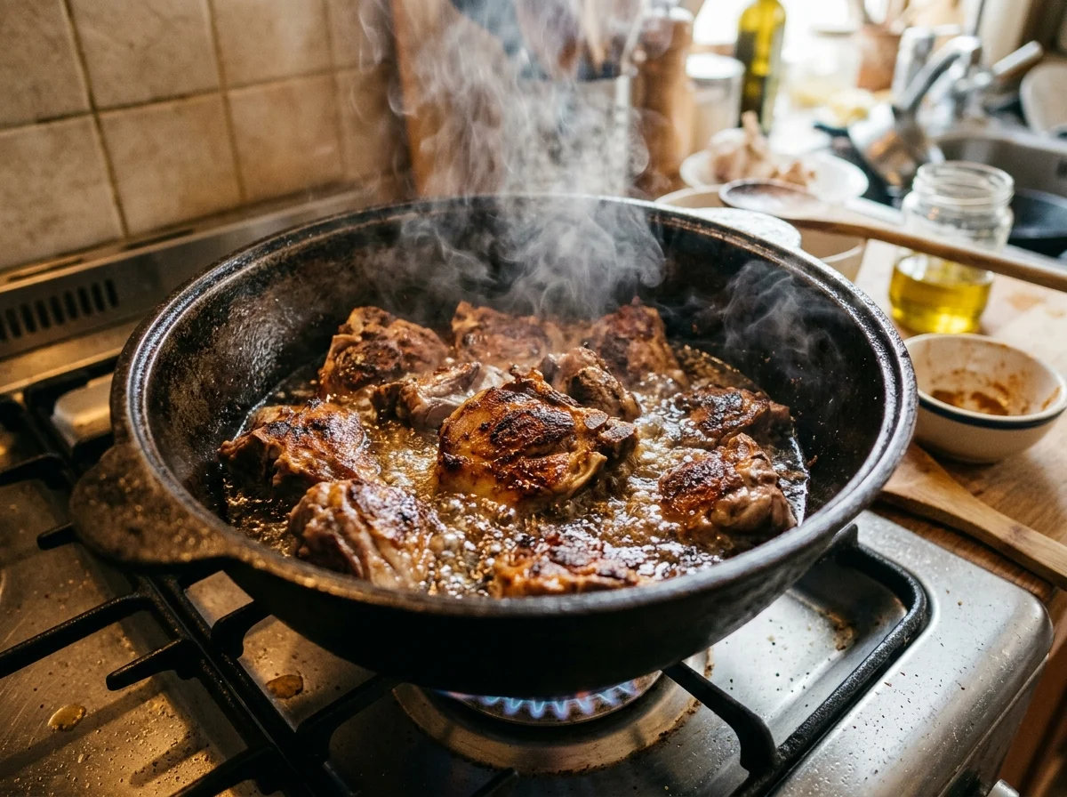 手順2: 生地をロープ状に伸ばし、油を塗りながらスイング法で引き伸ばす。直径5〜7mmの太麺に仕上げる