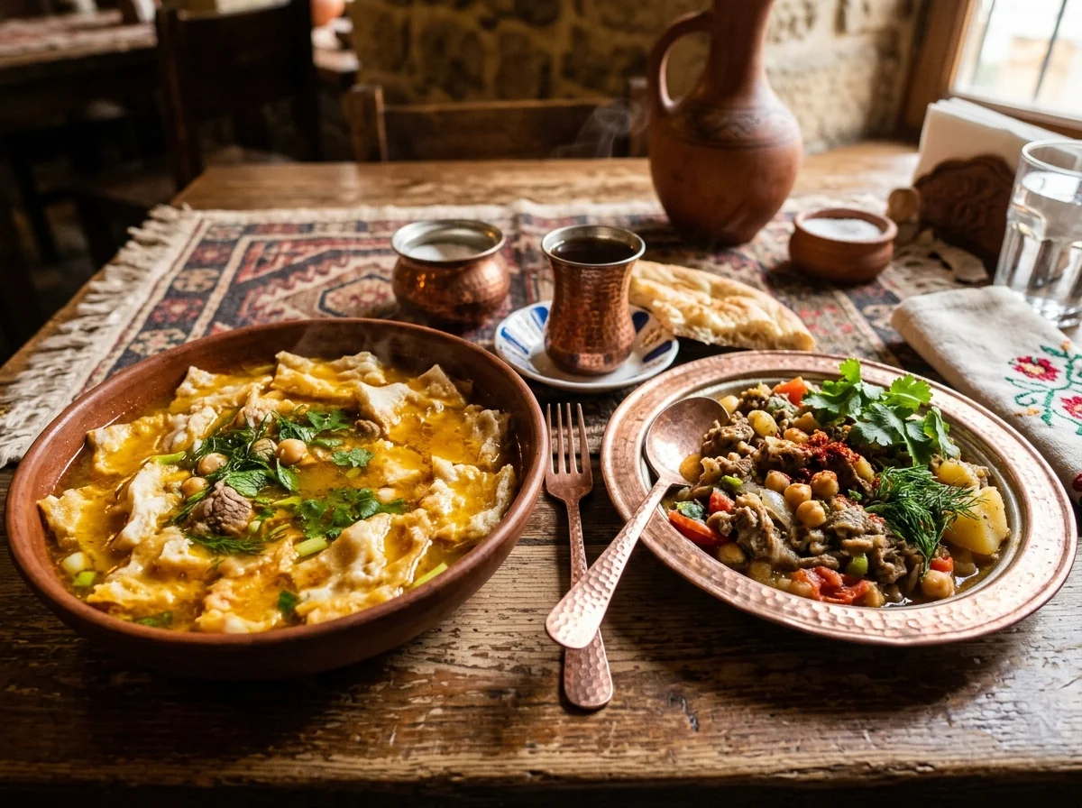 手順5: 具材を潰して食べる（第二段階）