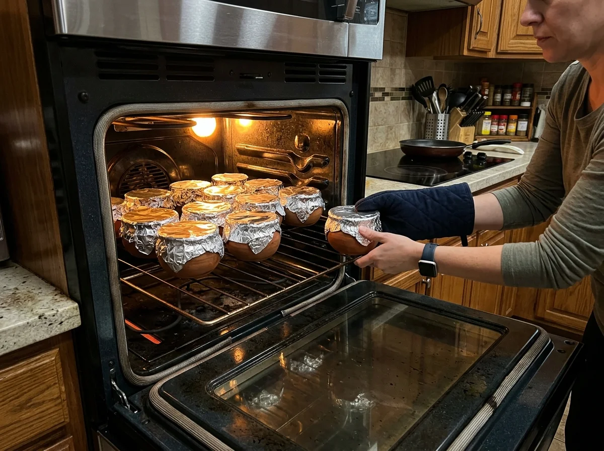 手順3: オーブンで3時間煮込む