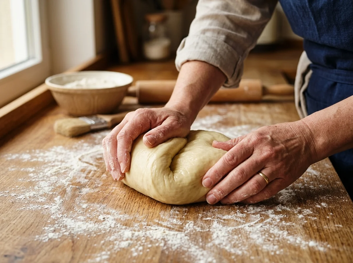 手順1: 生地を作る（10分＋休ませ30分）