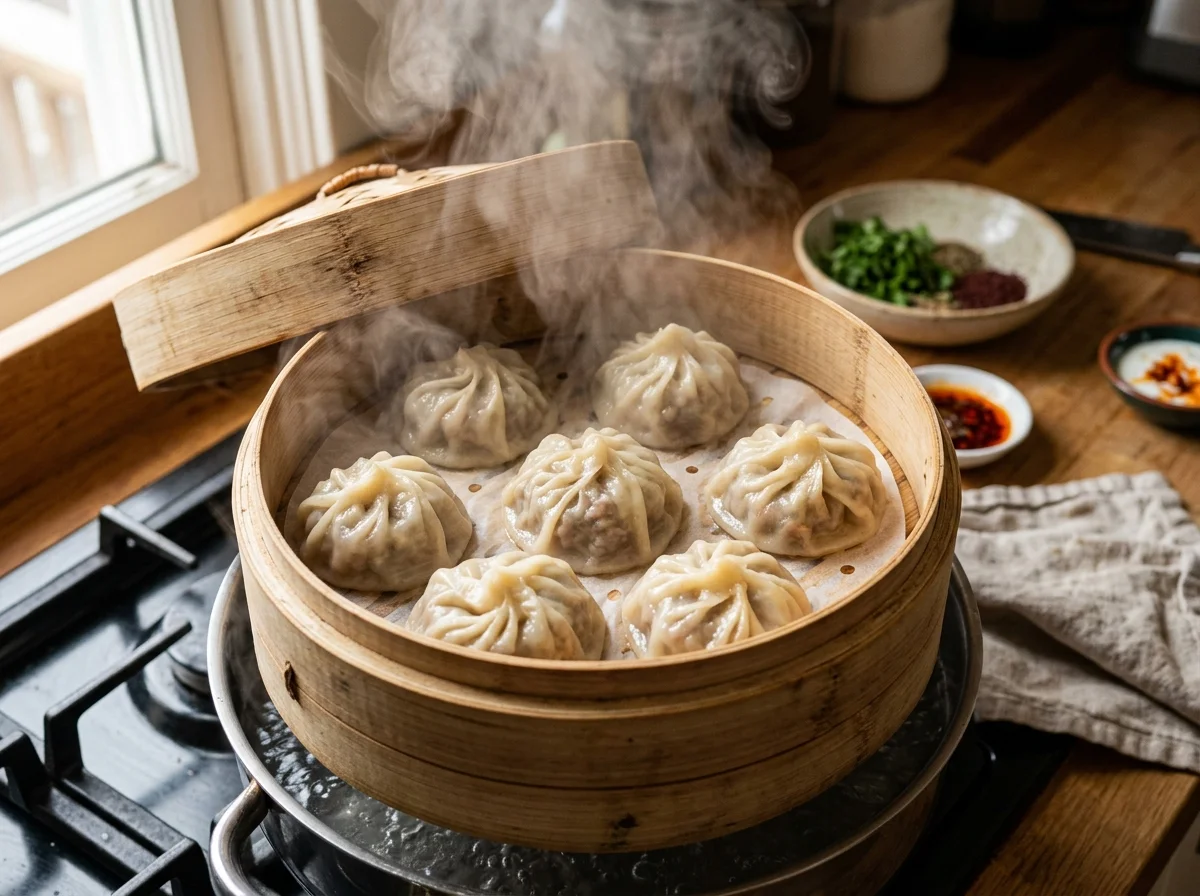 手順5: 蒸し器で蒸す（40〜45分）