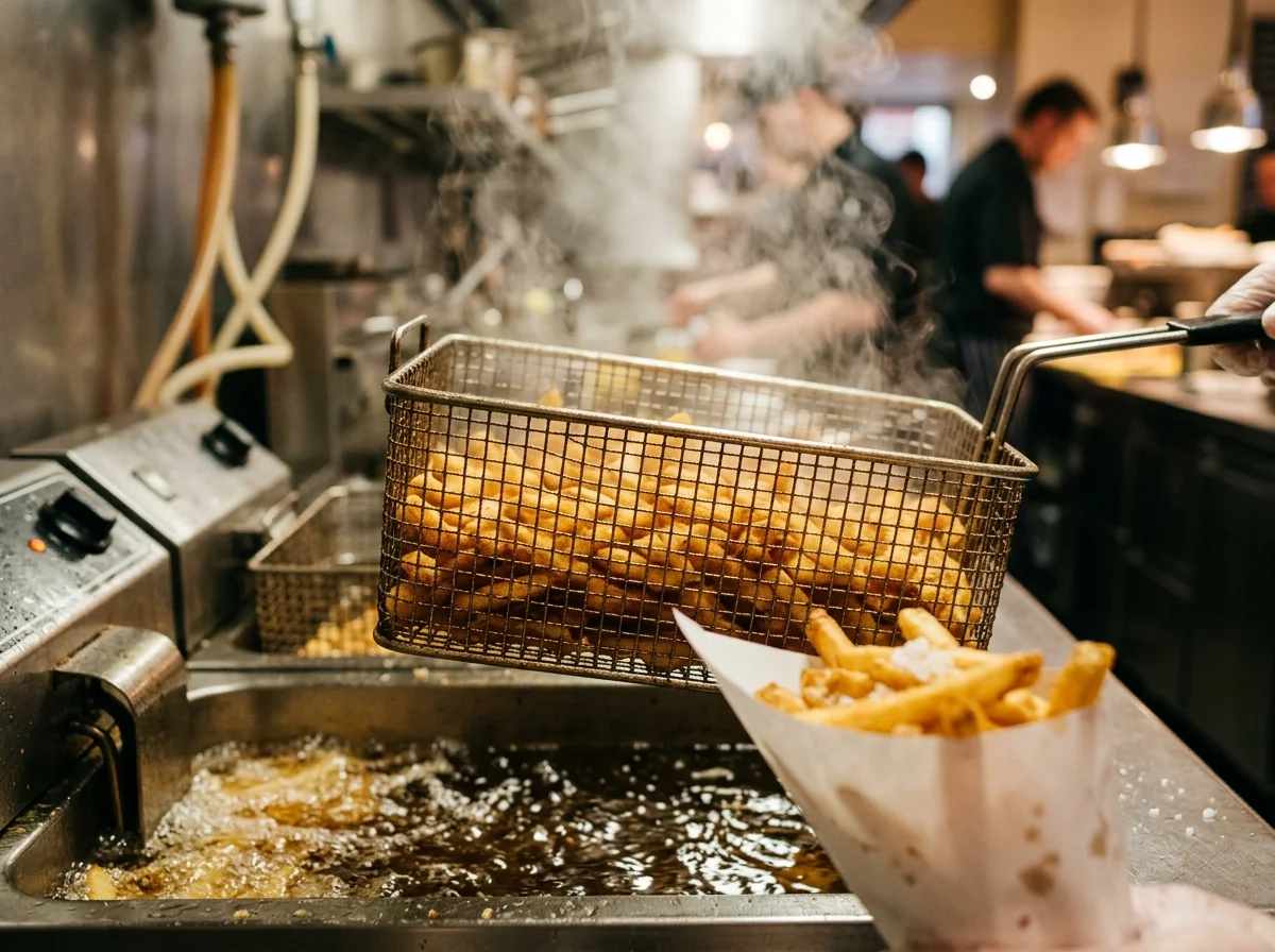 手順5: フリッツ(ベルギー式二度揚げフライドポテト)を作る(30分)