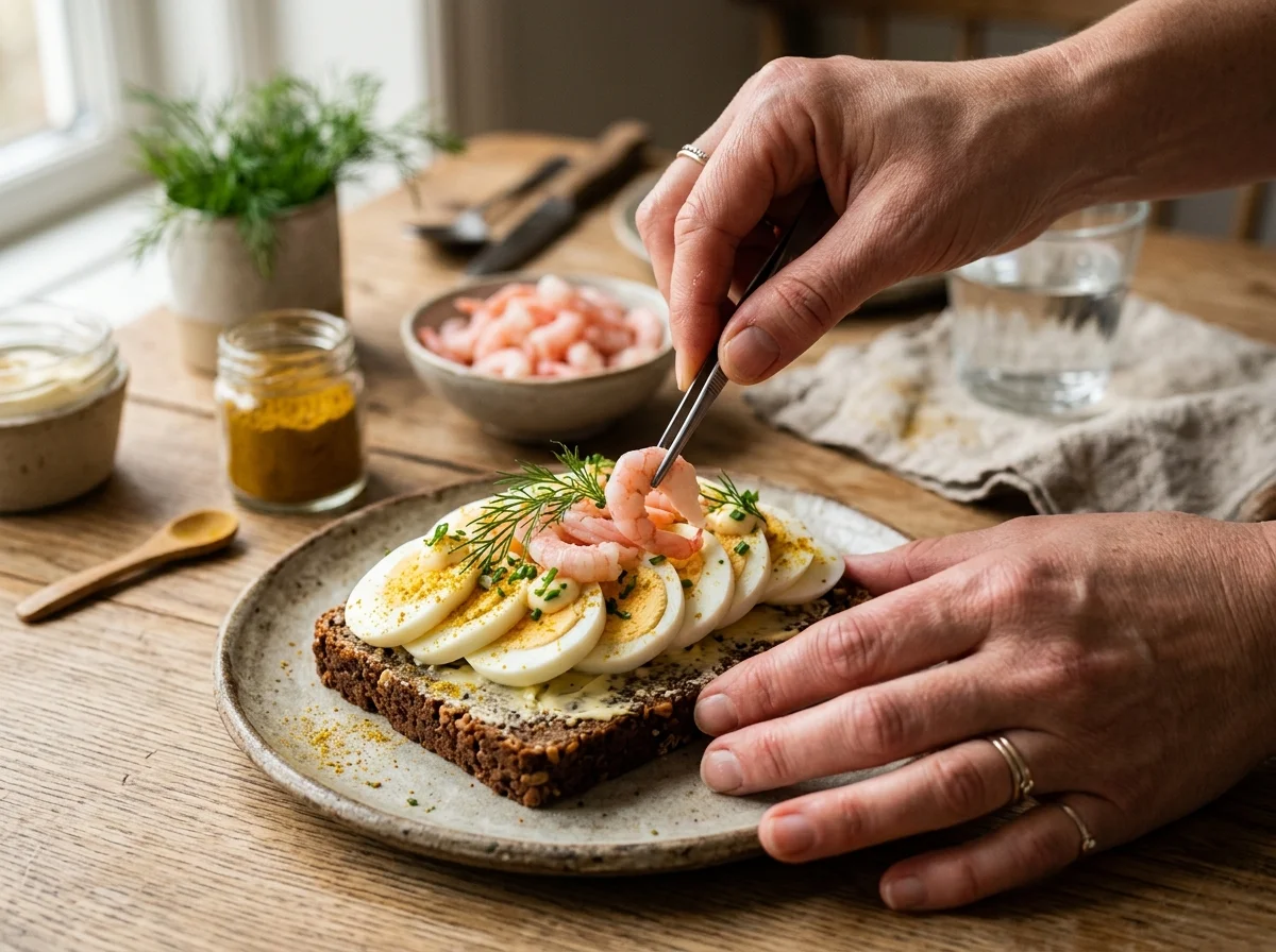 手順5: トッピングBを組み立てる ―― タマゴのスモーブロー（5分）