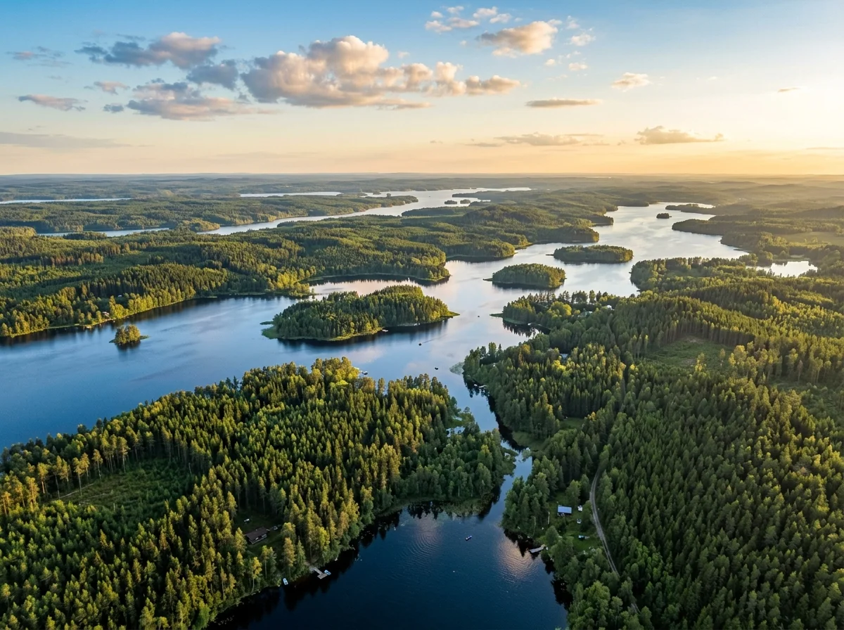 フィンランドのカレリア地方の自然風景