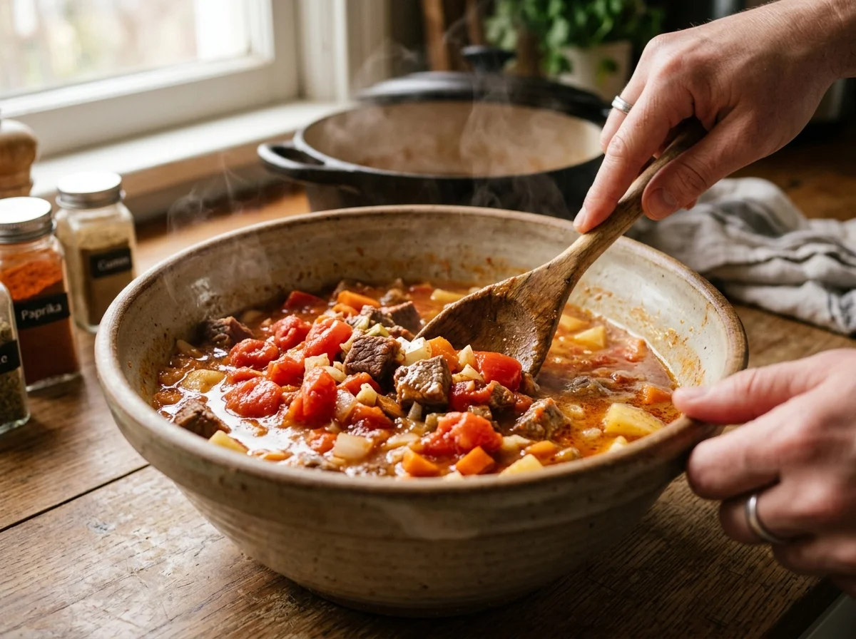 手順5: 水を加えて煮込む（60〜90分）