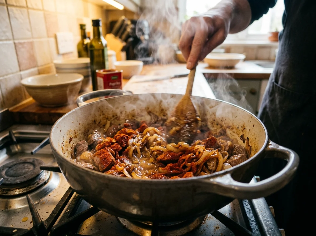 手順2: パプリカを加える（最重要工程）