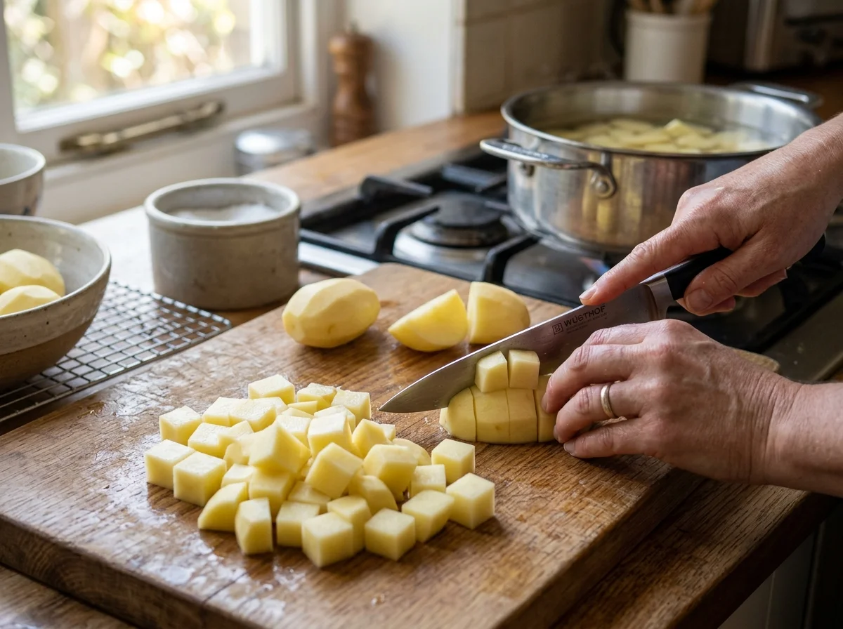 手順1: じゃがいもを茹でる（20分）