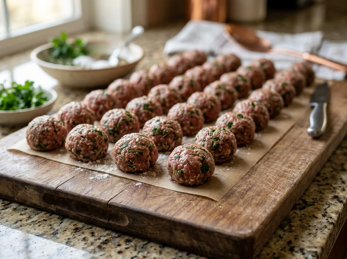 手順3: 肉団子を丸める（10分）