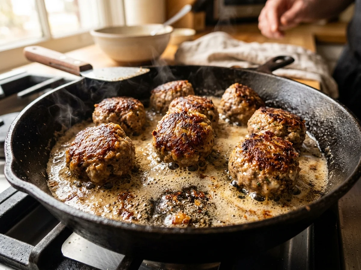 手順4: 肉団子を焼く（10分）