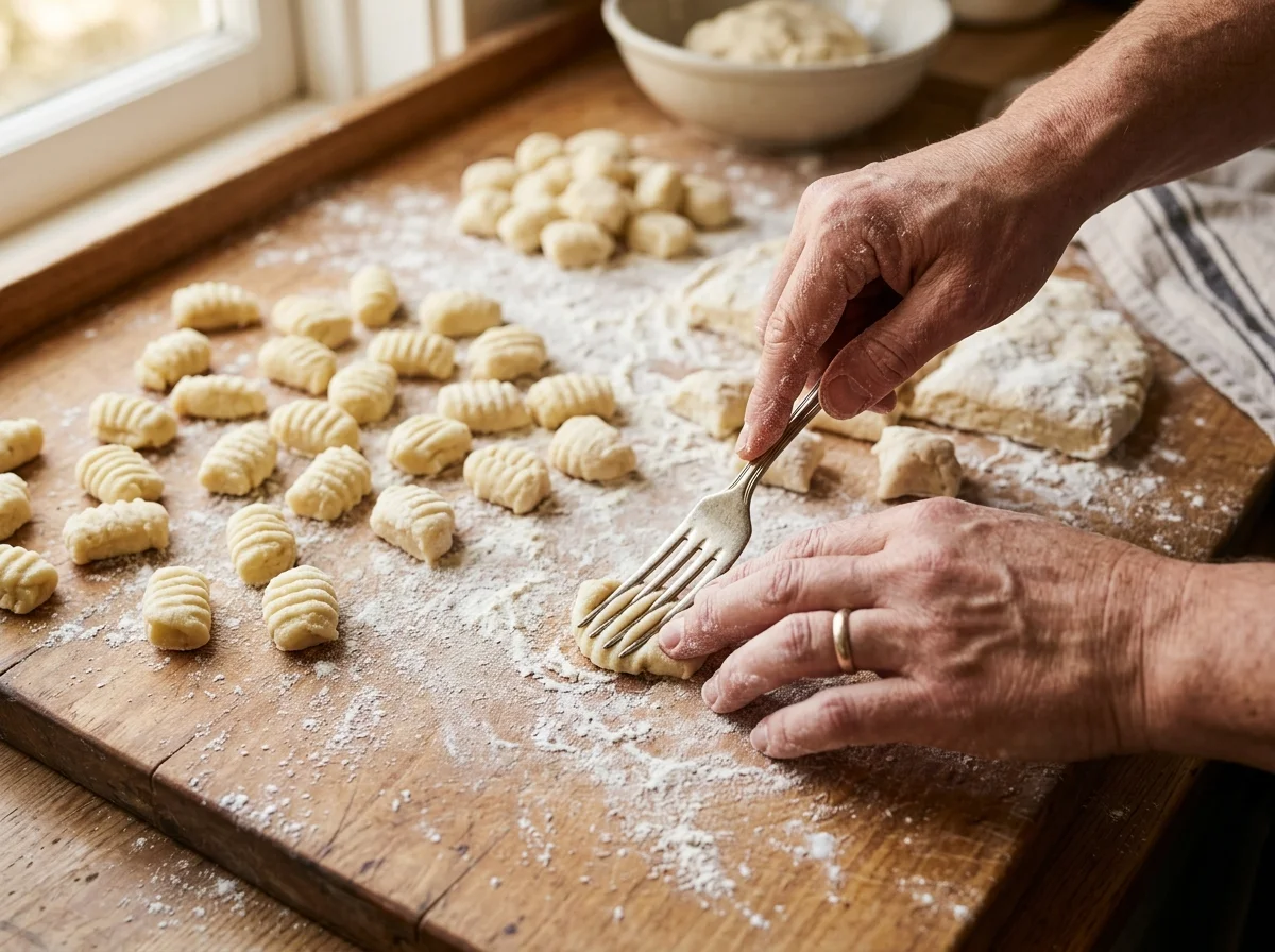 手順6: 手打ちニョッキを作る（30分）