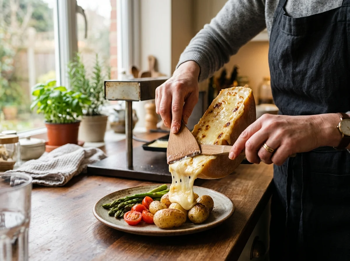 手順2: ラクレットチーズを準備する