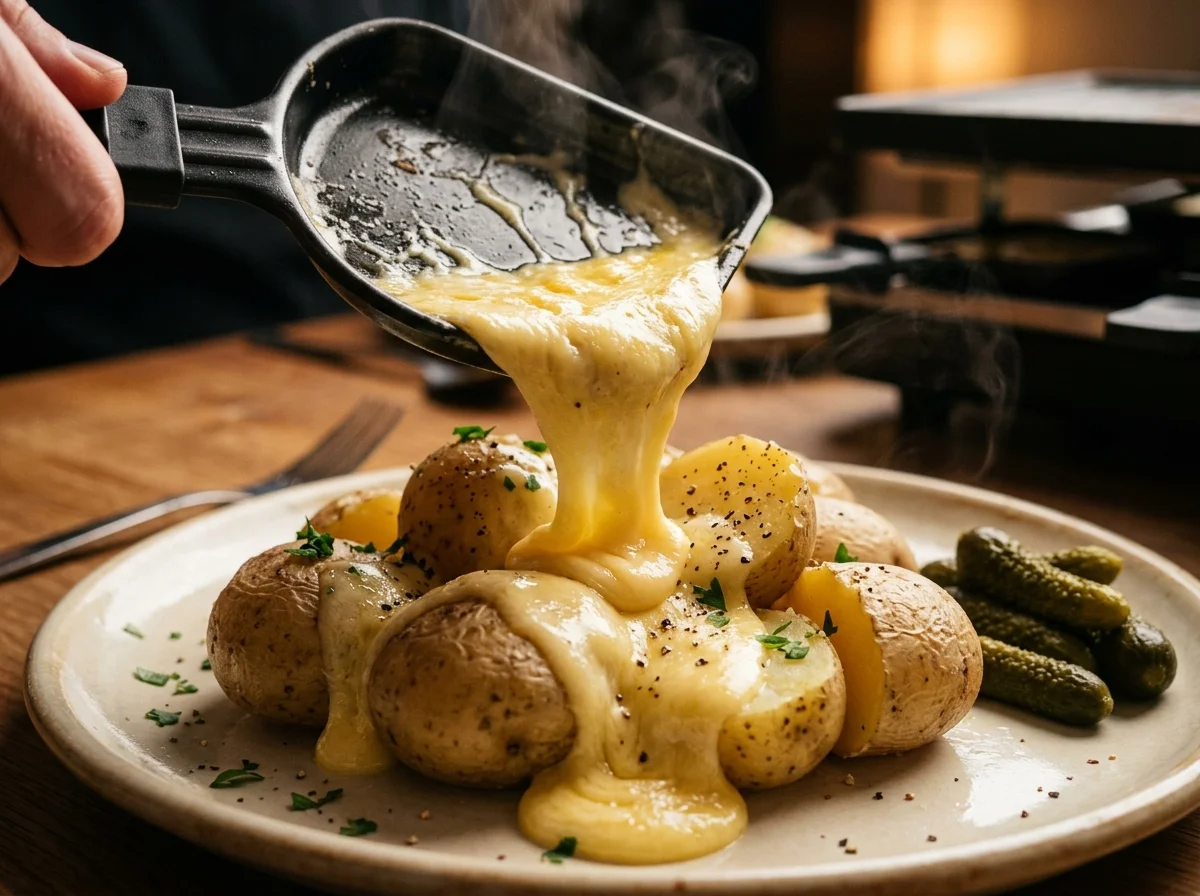 手順4: じゃがいもに流し掛ける