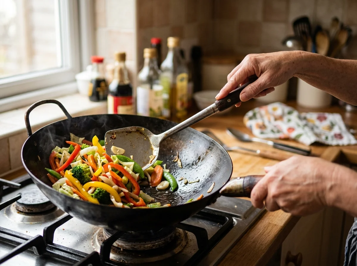 手順3: 野菜を炒める（5分）