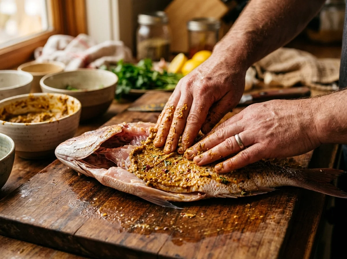 手順2: スパイスペーストを塗る(5分)