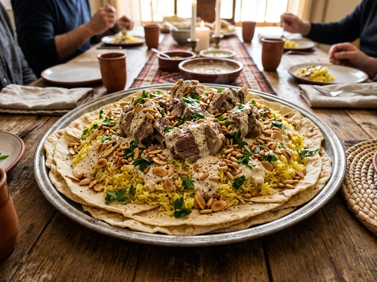 手順13: トッピング: ローストしたアーモンドと松の実を全体に散らし、パセリのみじん切りを添えて完成。