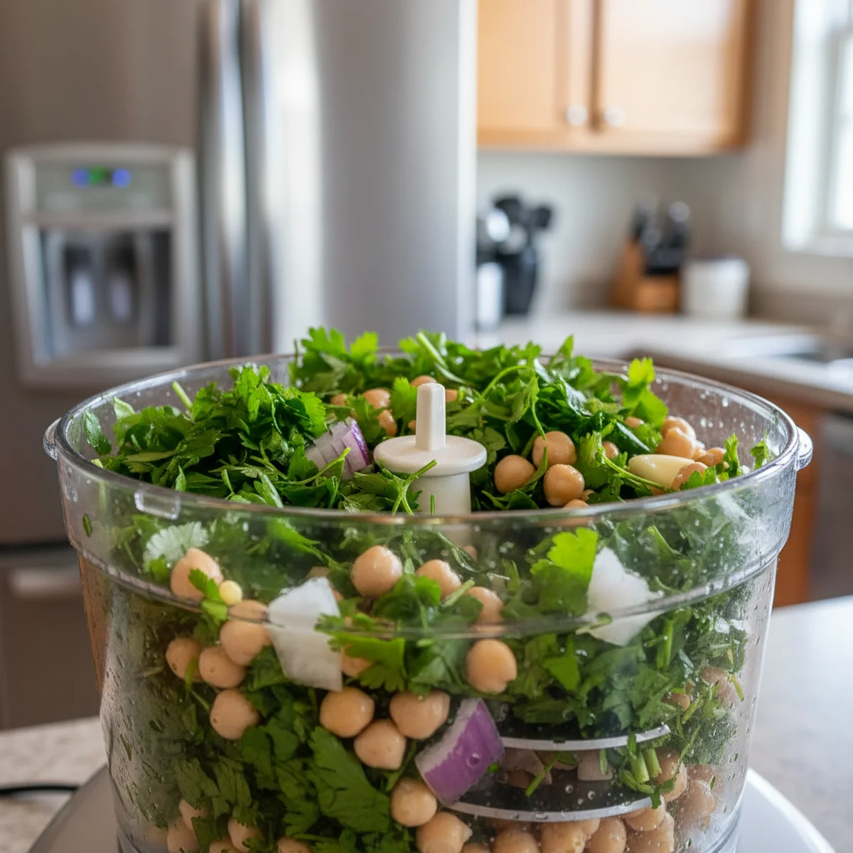 手順2: 材料をフードプロセッサーに入れる（準備2〜3分）