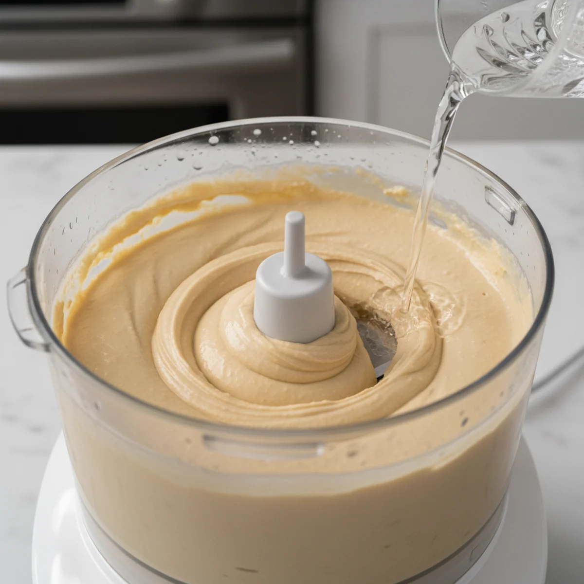 手順5: 氷水を加えてホイップする（3〜4分）