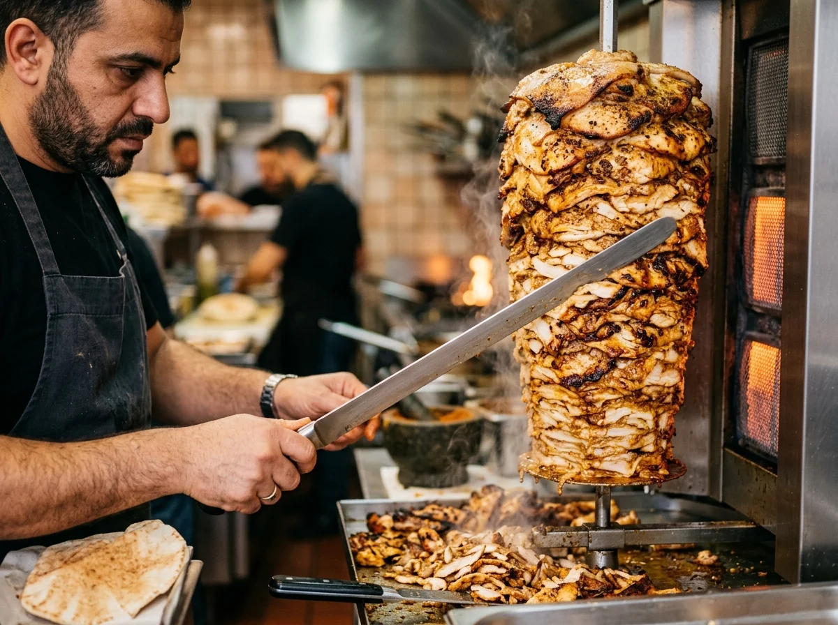 手順1: オーブンを220℃に予熱する。天板にクッキングシートを敷く