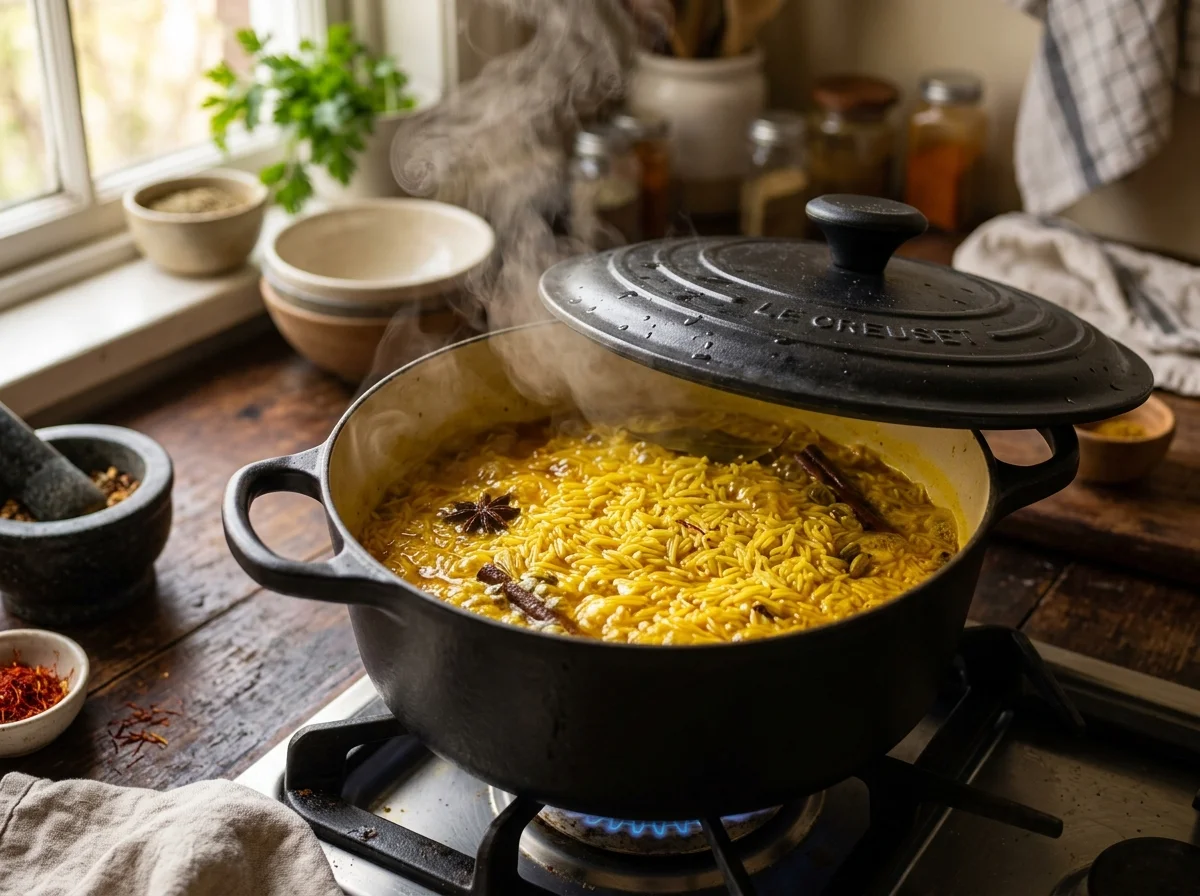 手順5: ライスを炊き込む（25分）