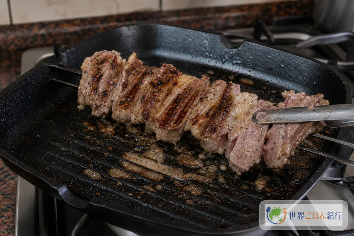 手順4: 90度ずつ回して全面を焼く