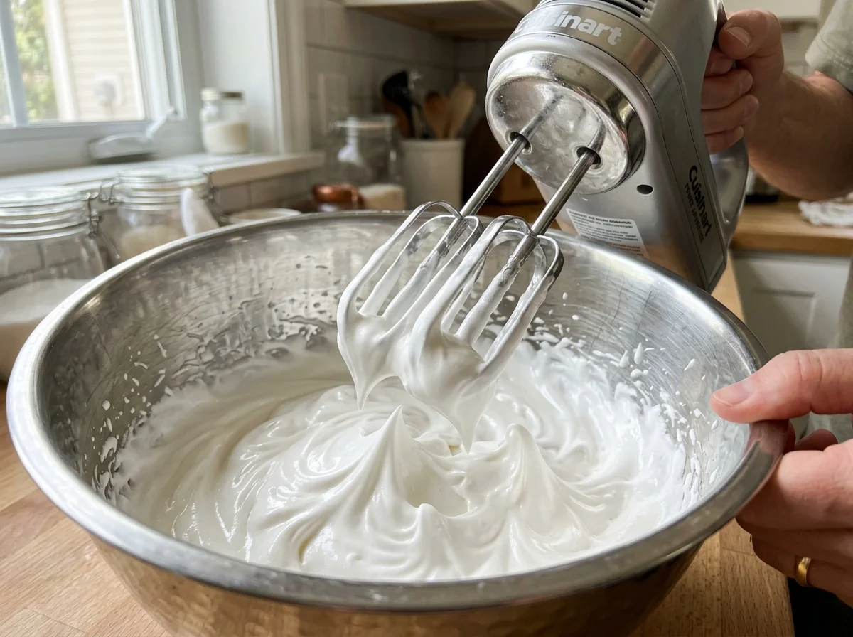 手順2: メレンゲを泡立てる(10分)