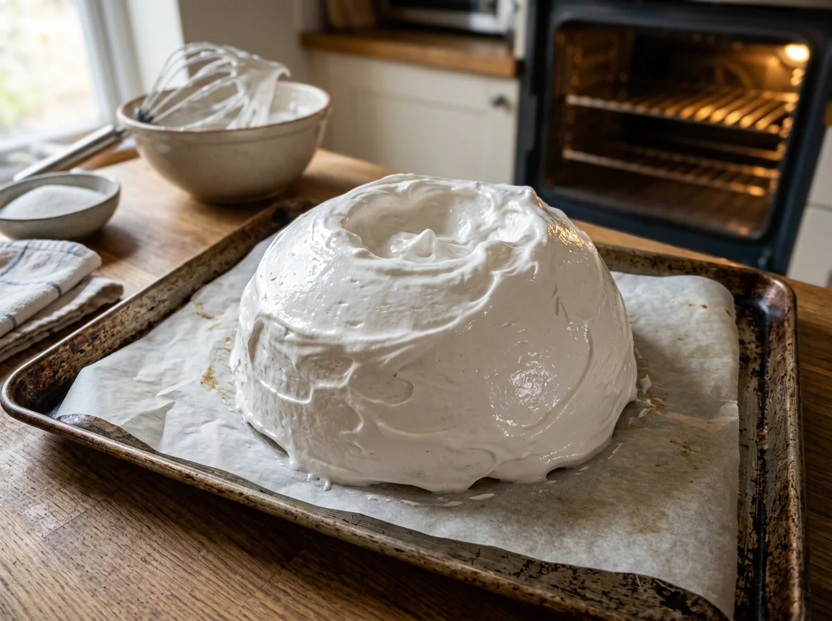 手順4: メレンゲ台を形成する(3分)