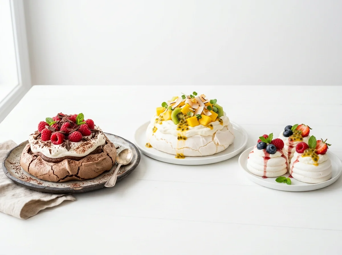 パブロヴァのアレンジ。チョコレート版やトロピカル版