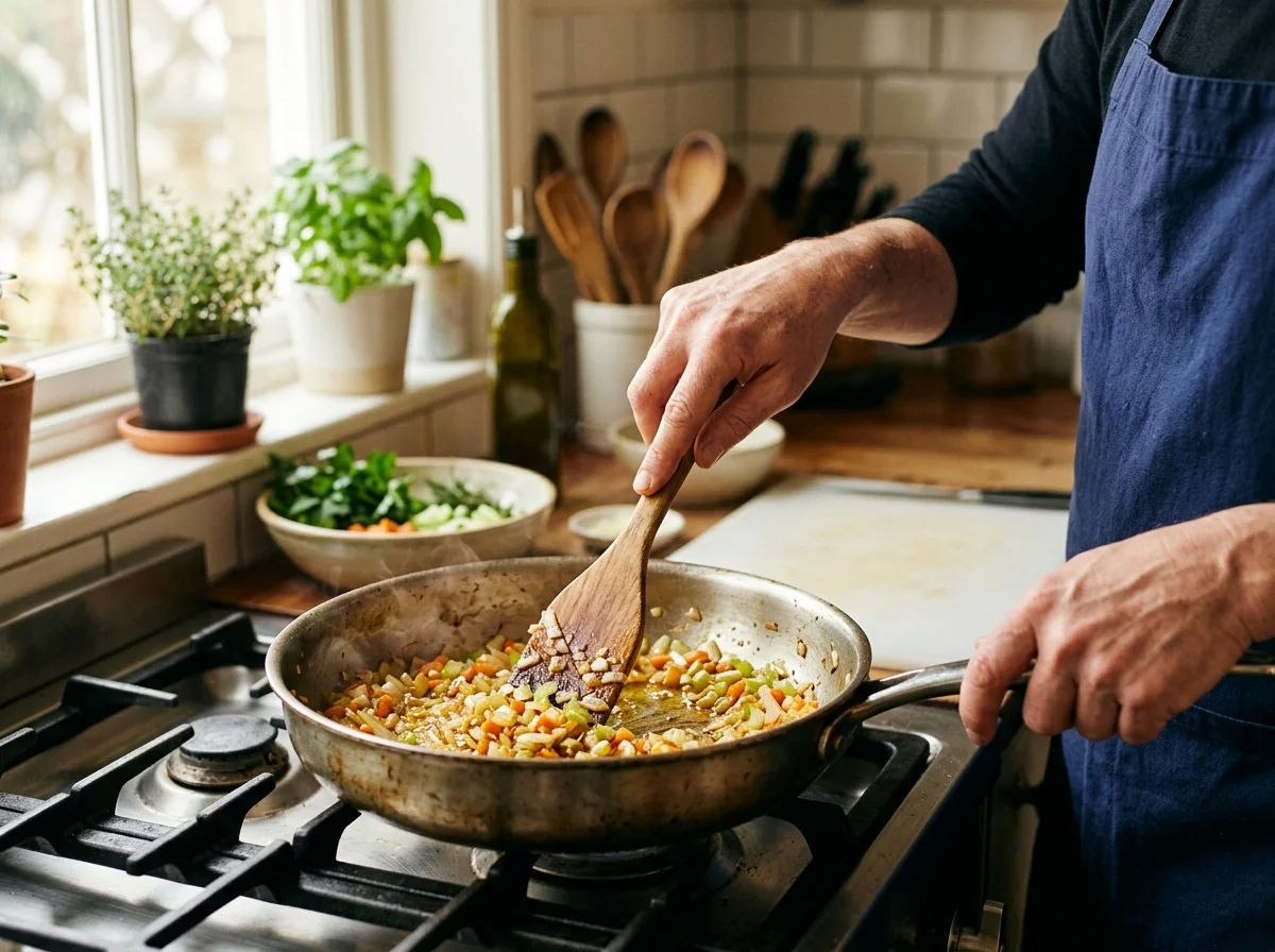 手順3: ソフリートを作る（5分）