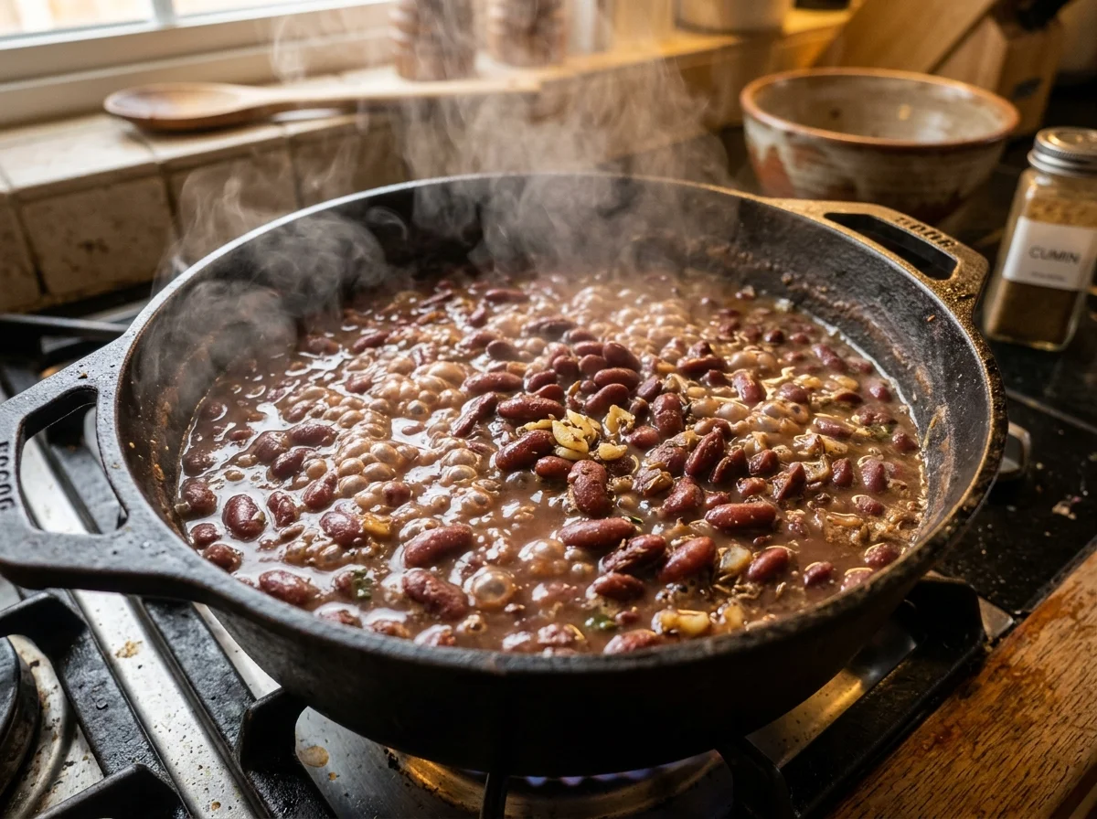 手順1: 赤インゲン豆を煮る（前日準備＋当日1.5時間）