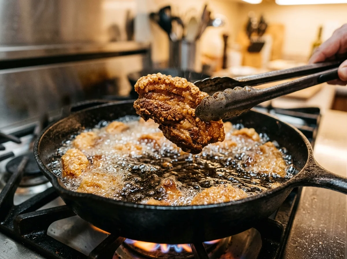 手順3: チチャロンを揚げる（20分）