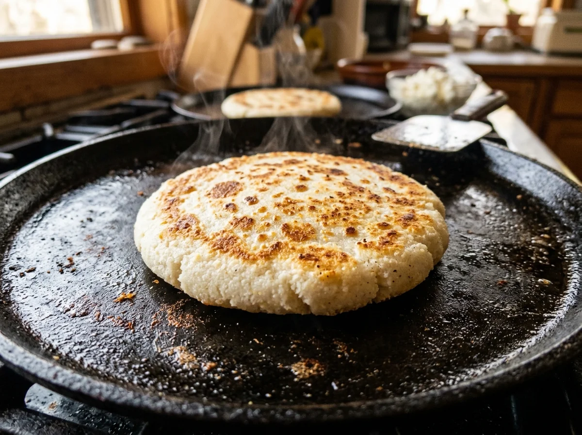 手順5: アレパを焼く（15分）