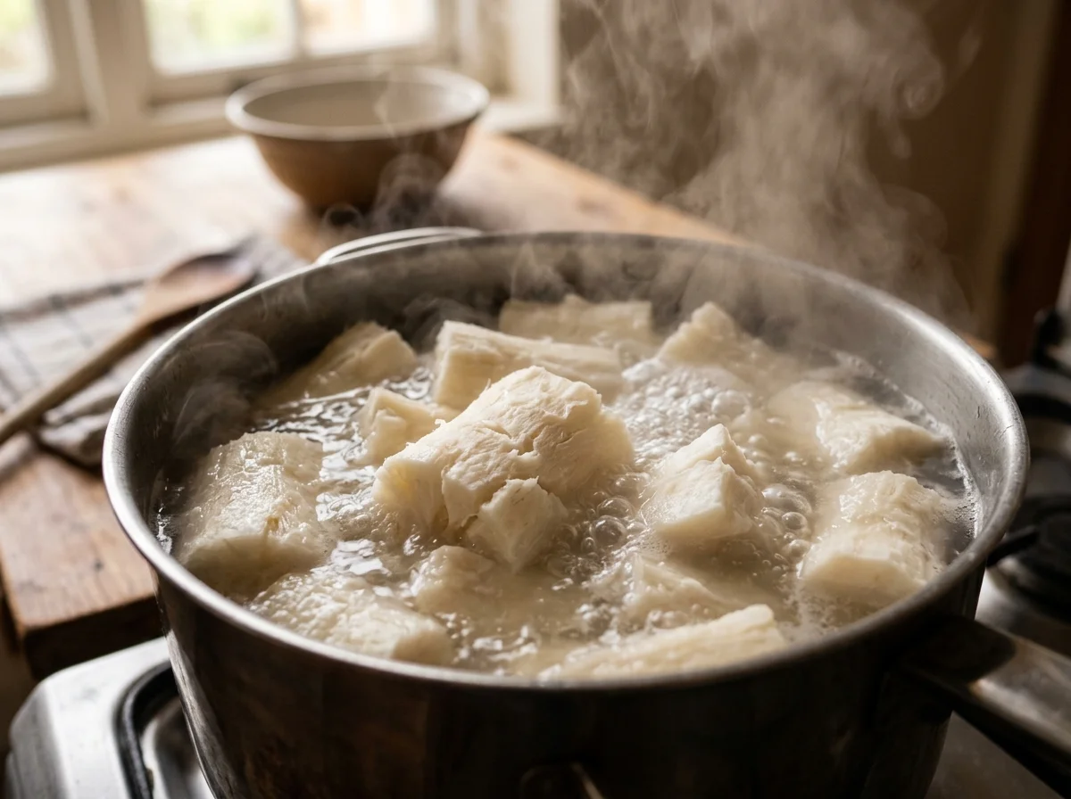 手順2: ユカ芋を下ゆでする（15分）