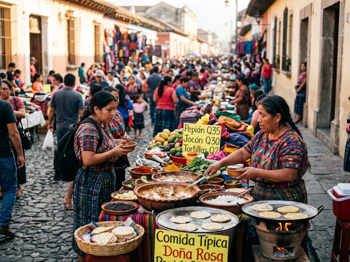 グアテマラの食文化をイメージした風景