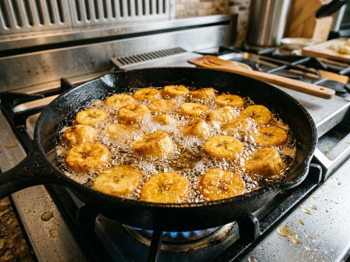 手順2: プランテンを揚げる(10分)