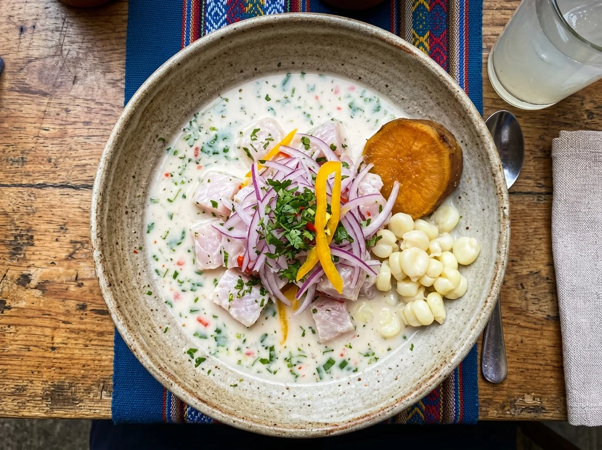 手順20: パクチーの葉を飾り、好みでライムを添える